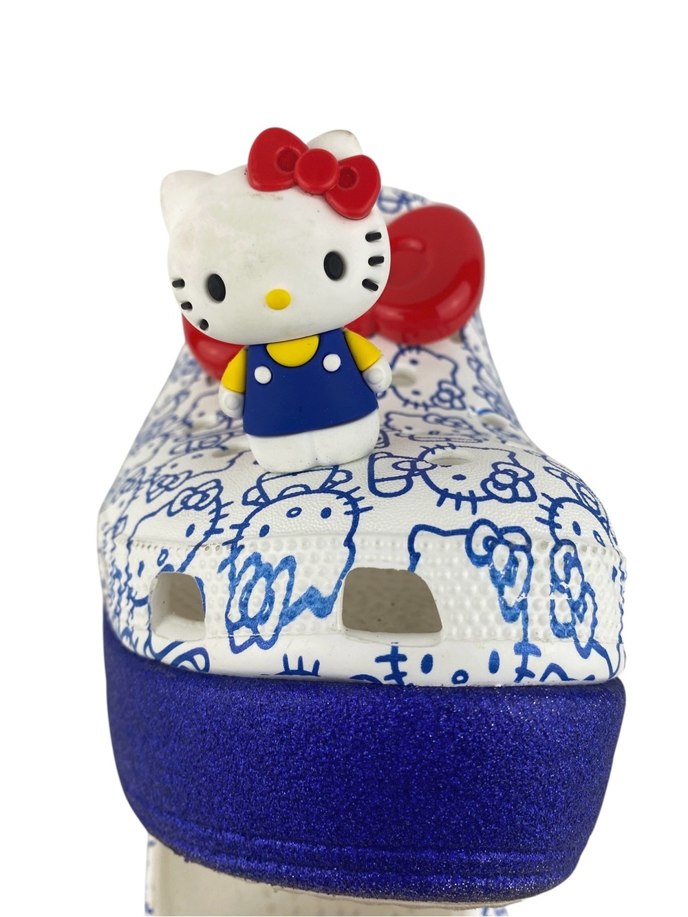 Hello Kitty Crocs Siren Heeled Clog Platform Shoes Size Men 8 Women 10 w Jibbitz - Picture 7 of 15